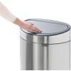 Poubelle à couvercle tactile TOUCH BIN NEW 23 + 10 l, acier mat, Brabantia