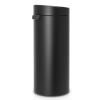 Poubelle à couvercle tactile TOUCH BIN NEW 30 l, noir minéral, Brabantia