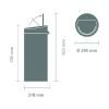 Poubelle à couvercle tactile TOUCH BIN NEW 30 l, noir minéral, Brabantia