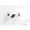 Dérouleur de papier toilette MINDSET, avec tablette, blanc minéral, Brabantia