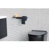 Dérouleur de papier toilette MINDSET, avec tablette, gris minéral, Brabantia