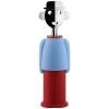 Tire-bouchon Charles de Gaulle ALESSANDRO M., bleu clair et rouge, Alessi