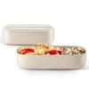 Lunchbox LUNCHBOX TO GO ORGANIC, avec compartiment à couverts, crème, Lékué
