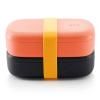 Lunchbox TO GO 2 x 500 ml, double, corail/noir, Lékué