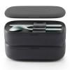 Lunchbox TO GO 2 x 500 ml, double, noir, Lékué
