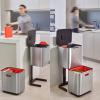 Poubelle TOTEM MAX 30060 60 l, pour tri sélectif, inox, Joseph Joseph