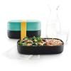 Lunchbox TO GO 2 x 500 ml, double, turquoise/noir, Lékué