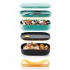 Lunchbox TO GO 2 x 500 ml, double, turquoise/noir, Lékué