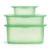 Boîte de conservation pour aliments REUSE ET REDUCE, set de 3 pc, vert, silicone, Lékué