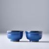 Verre à sake 35 ml, bleu, céramique, MIJ