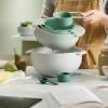 Bol de cuisine en set NEST 40112, 9 pièces, avec passoire et tasses à mesurer, gris / vert, Joseph Joseph