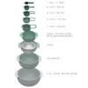 Bol de cuisine en set NEST 40112, 9 pièces, avec passoire et tasses à mesurer, gris / vert, Joseph Joseph