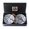 Bol BLUE DRAGONFLY , set de 2 pièces, 500 ml, avec baguettes, MIJ