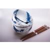 Bol BLUE & WHITE 350 ml, set de 2 pc, avec baguettes, MIJ