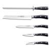 Set de bloc à couteaux CLASSIC, 10 pièces, avec fusil d'affûtage et fourchette à viande, noir, Wüsthof