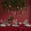 Nappe de Noël NATALE 150 x 270 cm, tissé jacquard, rouge, Rosendahl