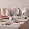 Tasse à thé avec soucoupe HAMMERSHOI POPPY, 380 ml, blanc, Kähler