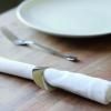 Rond de serviette SWIRL, set de 4 pc, argent, Philippi