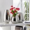 Vase ANAIS, 30 cm, argent, métal poli Philippi
