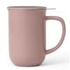 Mug avec infuseur à thé MINIMA 500 ml, avec couvercle, rose, porcelaine, Viva Scandinavia