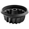 Moule à gâteau bundt 22 cm, noir, silicone, Lékué