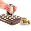 Tapis de cuisson macarons, 40 cm, marron, silicone, Lékué