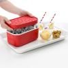 Seau à glaçons ICE BOX avec moules à glaçons, 1,8 l, rouge, Lékué