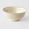 Bol udon RIDGED ALABASTER 18 cm, MIJ