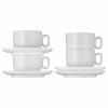 Tasse à café avec soucoupe BARISTA, set de 2 pc, 160 ml, blanc, WMF