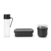 Lunchbox, bocal à repas et bouteille d'eau en set MAKE & TAKE gris foncé, Brabantia