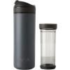 Mug de voyage RECHARGE ANYTIME 460 ml, avec infuseur à thé, gris, Viva Scandinavia