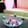 Photophore ARENA 30 cm, pour 4 bougies, avec coupe, argent, Philippi