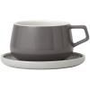 Tasse à thé avec soucoupe ELLA CLASSIC, 250 ml, gris, Viva Scandinavia