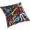 Coussin TOILETPAPER SNAKES 50 x 50 cm, noir, Seletti