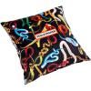 Coussin TOILETPAPER SNAKES 50 x 50 cm, noir, Seletti