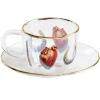 Tasse à café avec soucoupe TOILETPAPER I LOVE YOU 110 ml, Seletti