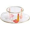 Tasse à expresso avec soucoupe TOILETPAPER TONGUE 50 ml, Seletti
