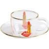 Tasse à expresso avec soucoupe TOILETPAPER TONGUE 50 ml, Seletti