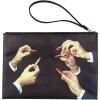 Pochette TOILETPAPER LIPSTICKS 28 x 20 cm, noir, Seletti