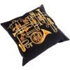 Coussin TOILETPAPER TRUMPETS 50 x 50 cm, noir, Seletti
