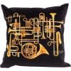Coussin TOILETPAPER TRUMPETS 50 x 50 cm, noir, Seletti