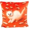 Coussin TOILETPAPER KITTEN 50 x 50 cm, rouge, Seletti