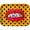 Plateau de service TOILETPAPER SHIT 32 x 43,5 cm, jaune, Seletti