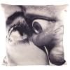 Coussin TOILETPAPER EYE & MOUTH 50 x 50 cm, gris, Seletti