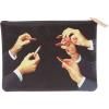 Pochette TOILETPAPER LIPSTICKS 21 x 15,5 cm, noir, Seletti