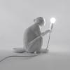 Lampe de table MONKEY SITTING 32 cm, blanc, Seletti