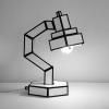 Lampe de table CUT & PASTE 58 cm, noir&blanc, Seletti