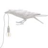 Lampe de table BIRD PLAYING, 33 cm, blanc, Seletti
