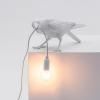 Lampe de table BIRD PLAYING, 33 cm, blanc, Seletti