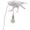 Lampe de table BIRD PLAYING, 33 cm, blanc, Seletti